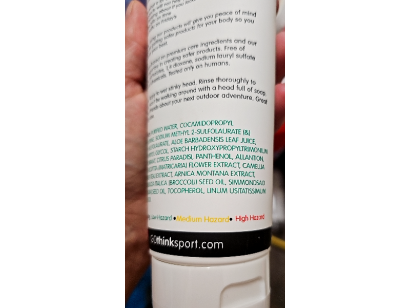 Thinksport Active Hydrating + Awakening Shampoo, Currant Grapefruit, 8 oz/237 mL