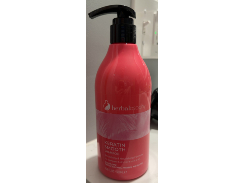 Herbalosophy Keratin Smooth Shampoo, 16.9 fl oz/500 mL
