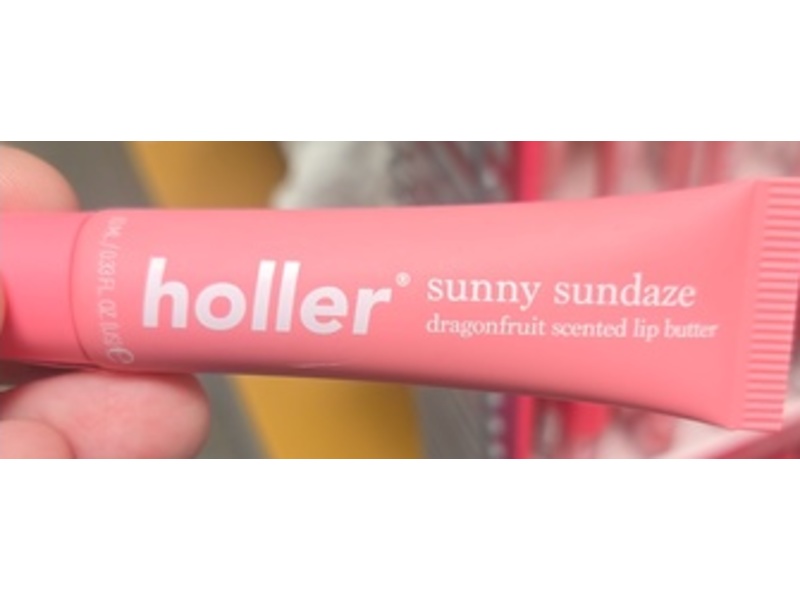 Holler Sunny Sun daze Lip Butter, Hot Tropic, Dragon fruit, 0.33 fl oz/10 mL