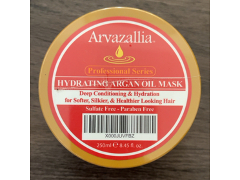 Arvazallia Hydrating Mask, Argan Oil, 8.45 fl oz/250 mL