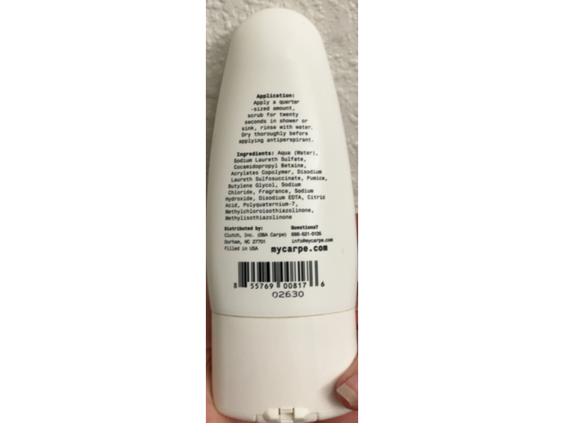 Carpe Clinical Grade Exfoliating Wash, 3.3 fl oz/100 mL