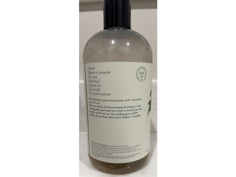 Koala Eco Natural Floor Cleaner, Australian Mandarin & Peppermint Essential Oil, 24 fl oz/709 mL