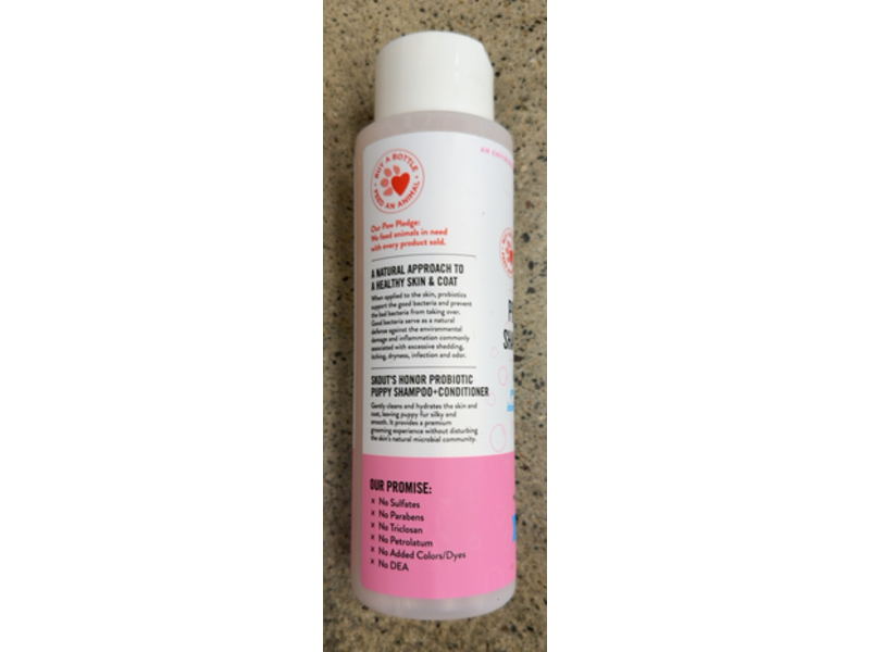 Skout's Honor Probiotic Puppy Shampoo + Conditioner, Happy Puppy, 16 fl oz/473 mL
