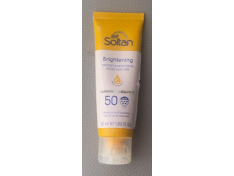 Boots Soltan Brightening Protect & Moisturise Facial Sun Care, SPF 50, 1.69 fl oz/50 mL