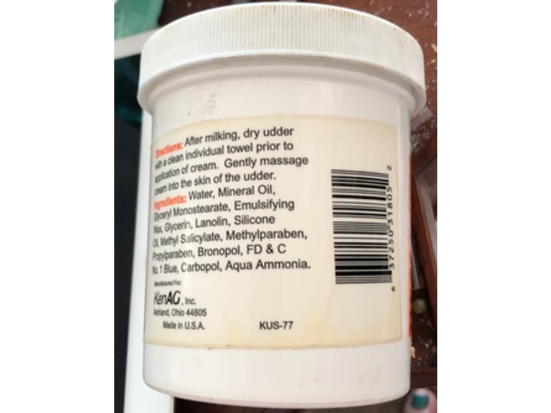 Ken Ag Udder Cream, 14 oz/396.8 g