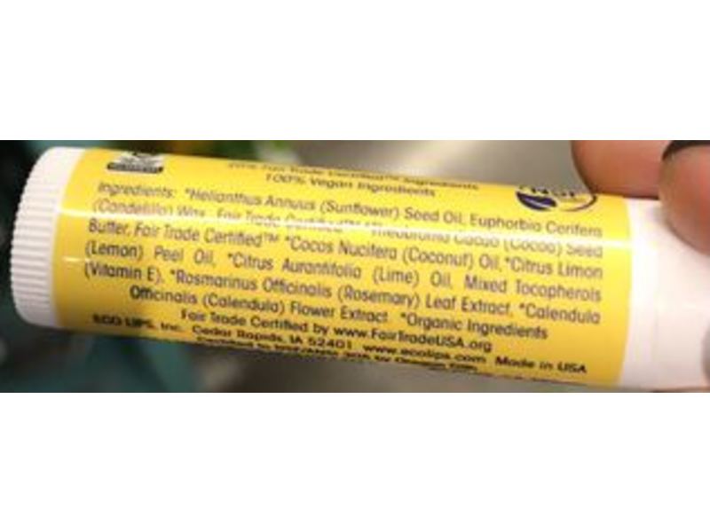 Eco Lips Bee Free Lip Balm, Lemon-Lime, 0.15 oz/4.25 g