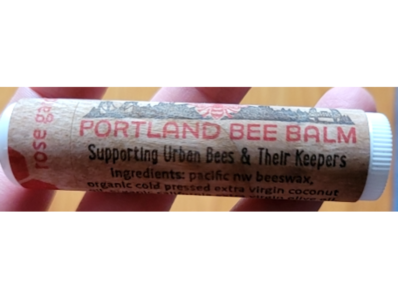 Portland Bee Balm Natural Handmade Beeswax Lip Balm, Rose Garden