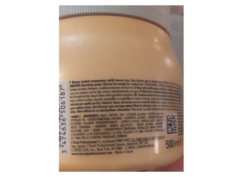 Loreal Serie Expert Glycerol Nutrifier Mask, 16.9 fl oz/500 mL