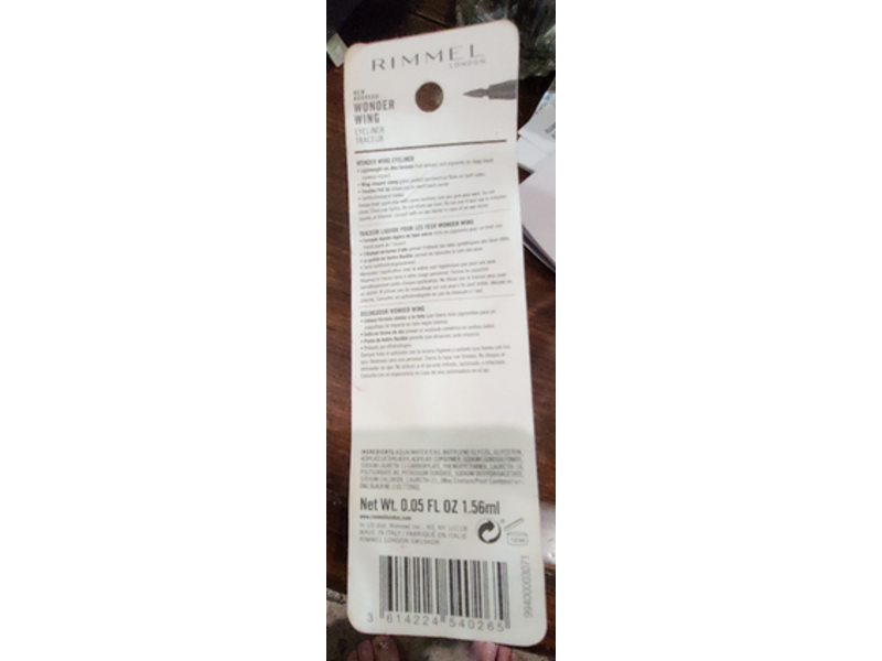 Rimmel Wonder Wing Eyeliner, Black, 0.05 fl oz/1.56 ml