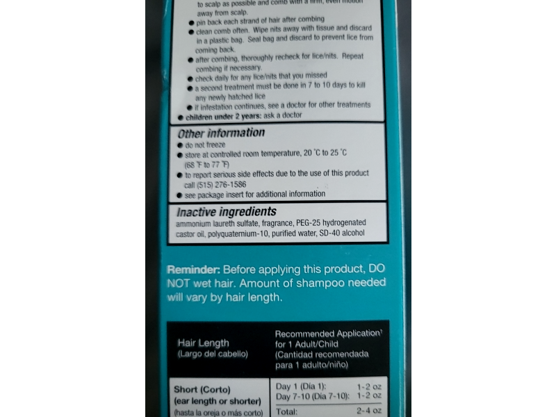 CVS Health Maximum Strength Lice Killing Shampoo, 6 fl oz/177 mL