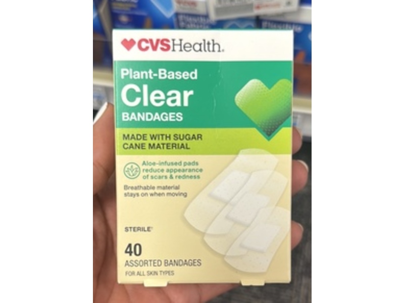 CVS Health Plant-Based Clear Bandages, 40 Count