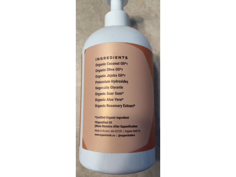 Organic Bath Co. Naked Body Wash, 16 fl oz/473 mL