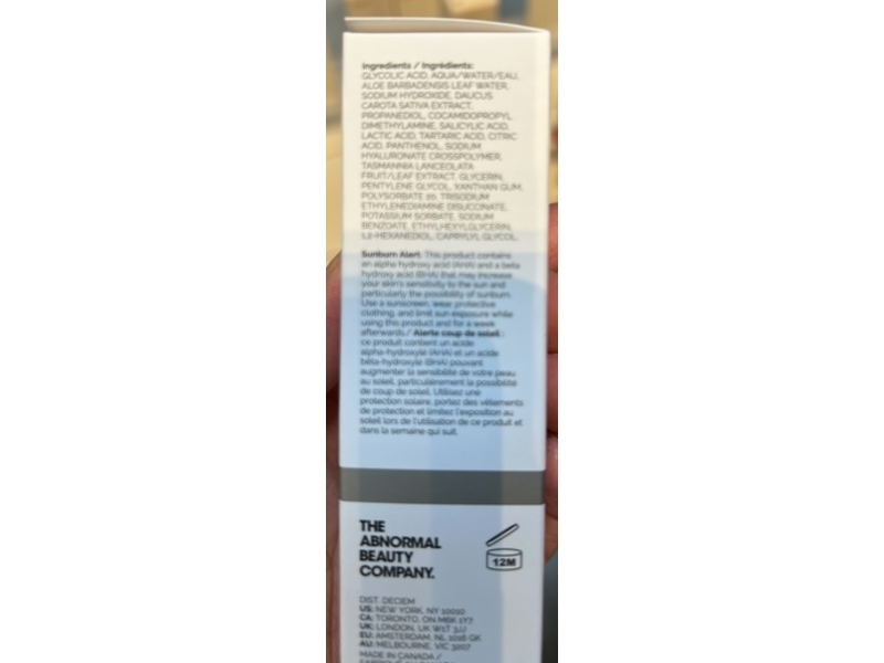 The Ordinary Exfoliating Facial Peeling Solution, AHA 30% + BHA 2%, 1 fl oz/30 mL