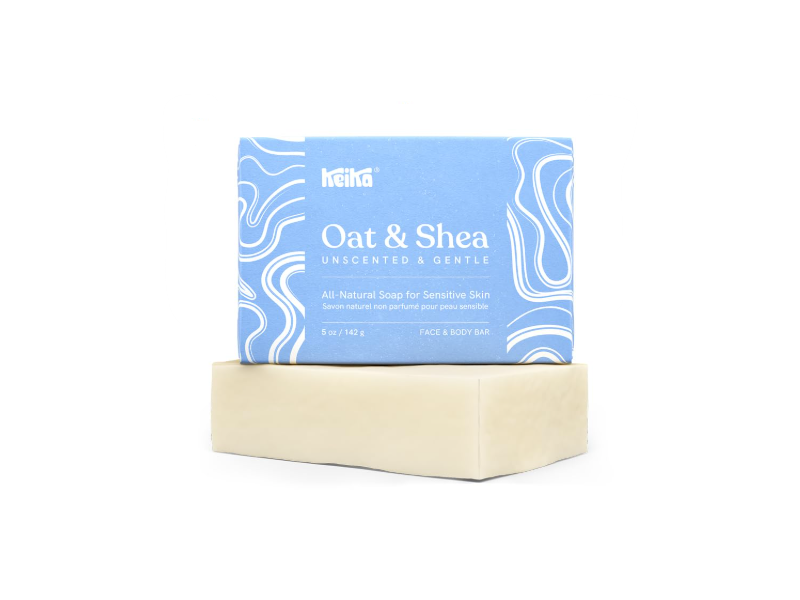 Keika Oat & Shea All Natural Soap Bar, Unscented, 5 oz/142 g