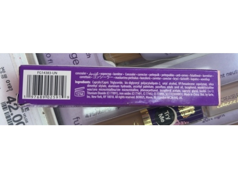 Tarte Maracuja Creaseless Concealer, 38N Medium-Tan Neutral, 0.035 oz/1 g
