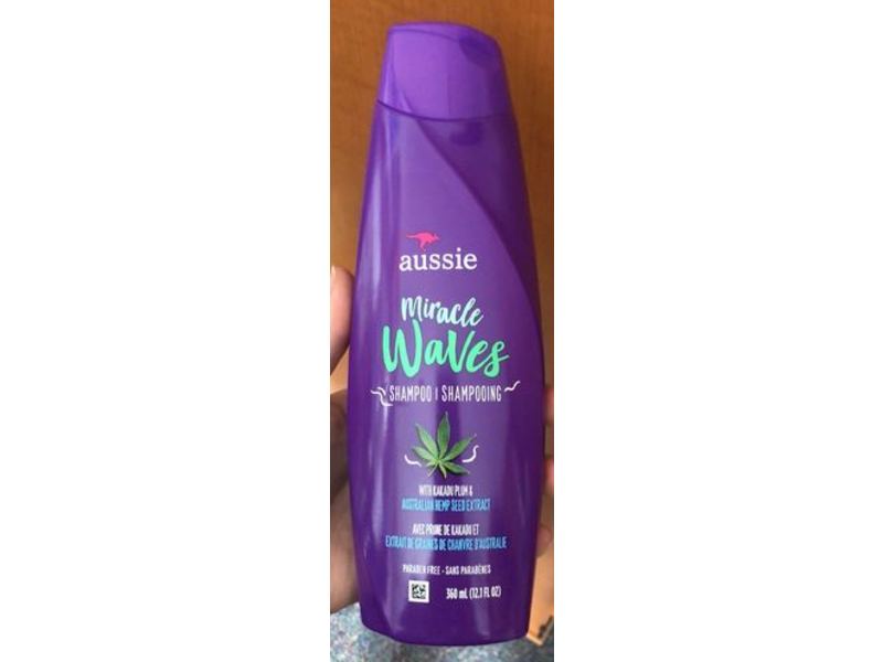 Aussie Miracle Waves Shampoo, Hemp, 12.1 fl oz / 360 mL