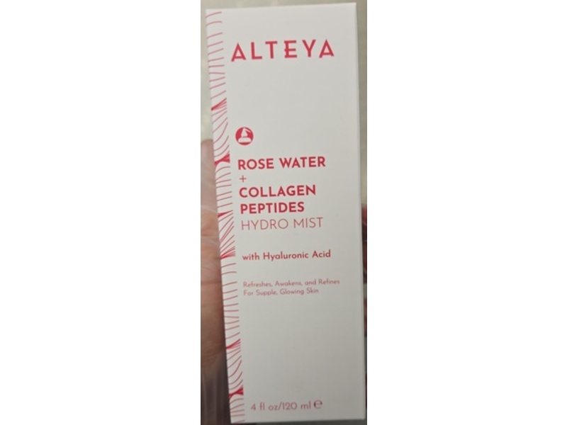 Alteya Organics Rose Water Face Toner, Hyaluronic Acid, 4 fl oz/120 mL