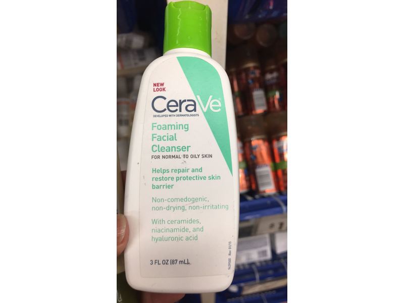 CeraVe Facial Cleanser, Foaming Facial Cleanser, 3 Ounce