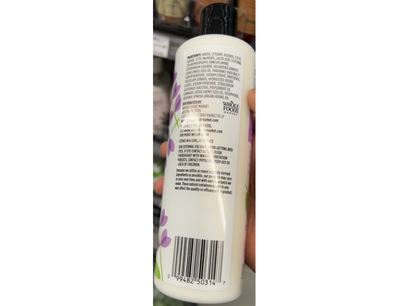 365 Whole Foods Market Moisture & Shine Conditioner, Lavender, 16 fl oz/473 mL