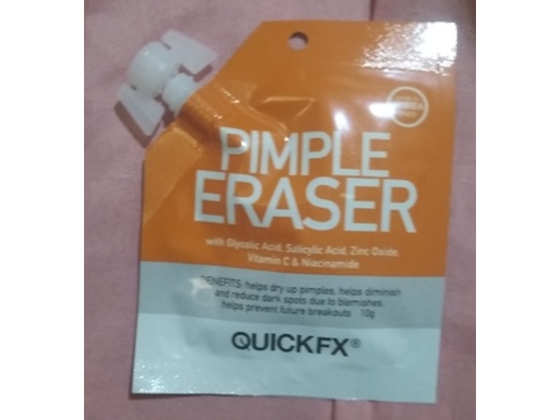 Quickfx Pimple Eraser, Glycolic Acid, Salicylic Acid, Zinc Oxide, Vitamin C & Niacinamide, 10 g