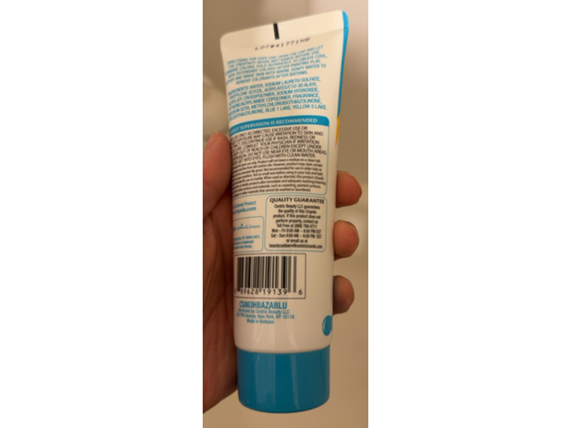 Crayola Bathtub Finger Paint Soap, Neon Bright Blue, 3 fl oz/88.7 mL