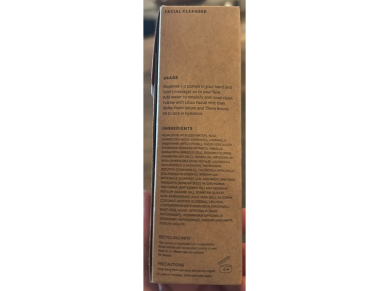 Honua Hawaiian Skincare Pa'akai Cleansing Cream, 4.0 fl oz/118 mL