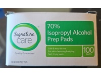 Signature Care 70% Isopropyl Alcohol Prep Pads, 100 Count - Image 3