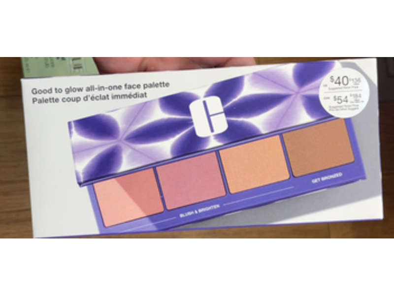 Clinique Good To Glow-In-One Face Palette, Blush & Brighten, 1 oz/30 g