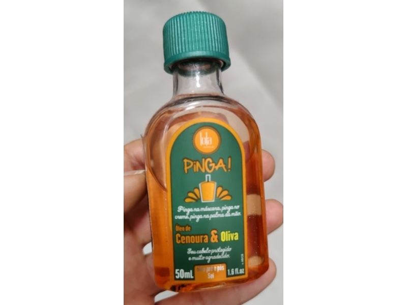 Lola Pinga Heat Protection Oil, Cenoura & Oliva, 1.6 fl oz/50 mL