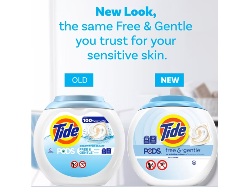 Tide Free & Gentle Laundry Detergent Pods, 112 Loads, 94 oz/2.67 kg