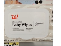 Walgreens Unscented Baby Wipes, 120 Count - Image 3