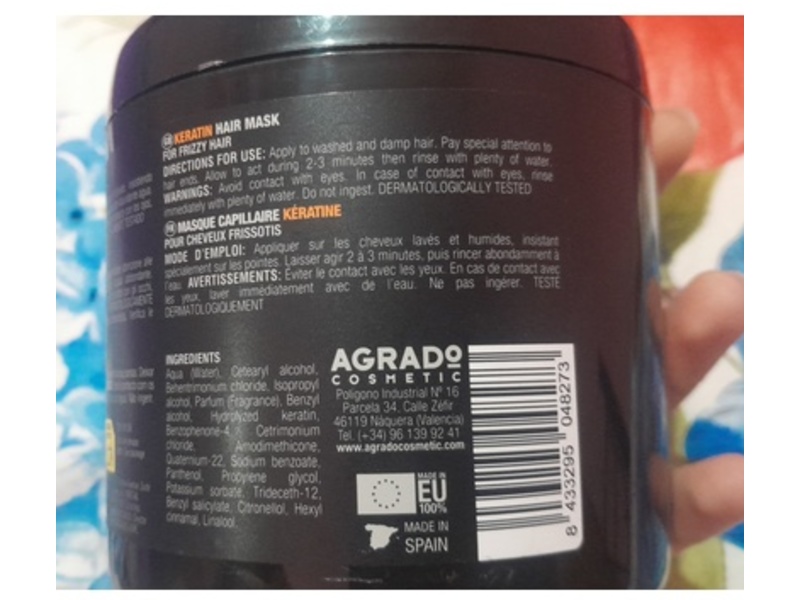 Agrado Mascarilla Keratina Hair Mask, 500 mL
