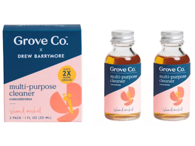 Grove Co. Multi Purpose Cleanser, Island Orchid, 1 fl oz/30 mL, Pack Of 2