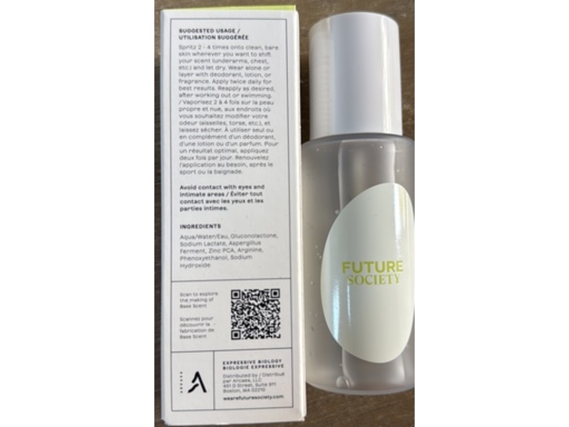 Future Society Personal Scent Primer, Base Scent, 3.4 fl oz/100 mL