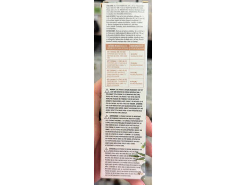 Ion Inspired By Nature Permanent Hair Color, 9N Natural Very Light Chestnut Blonde, 2.05 oz/58.2 g