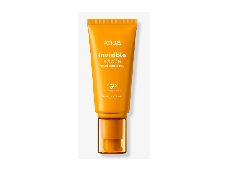 Anua Invisible Matte Finish Sunscreen, SPF 50, 1.69 fl oz/50 mL