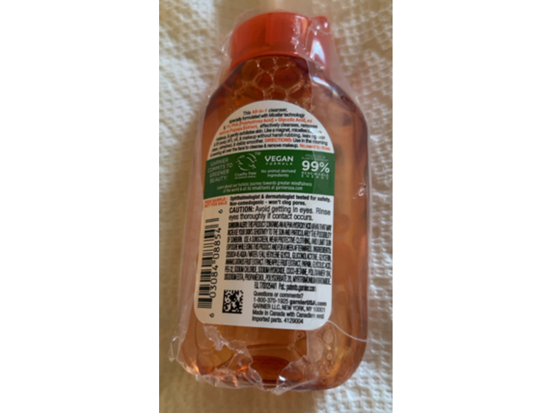 Garnier SkinActive Micellar Gentle Peeling Water, 1% PHA+Glycolic Acid, 3.4 fl oz/100 mL