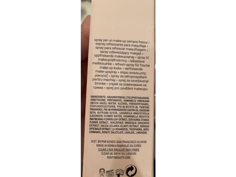 Fenty Beauty What It Dew Makeup Refreshing Spray, 3.4 fl oz/100 mL