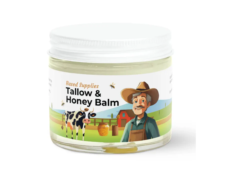 Based Supplies Tallow & Honey Balm, 2 oz