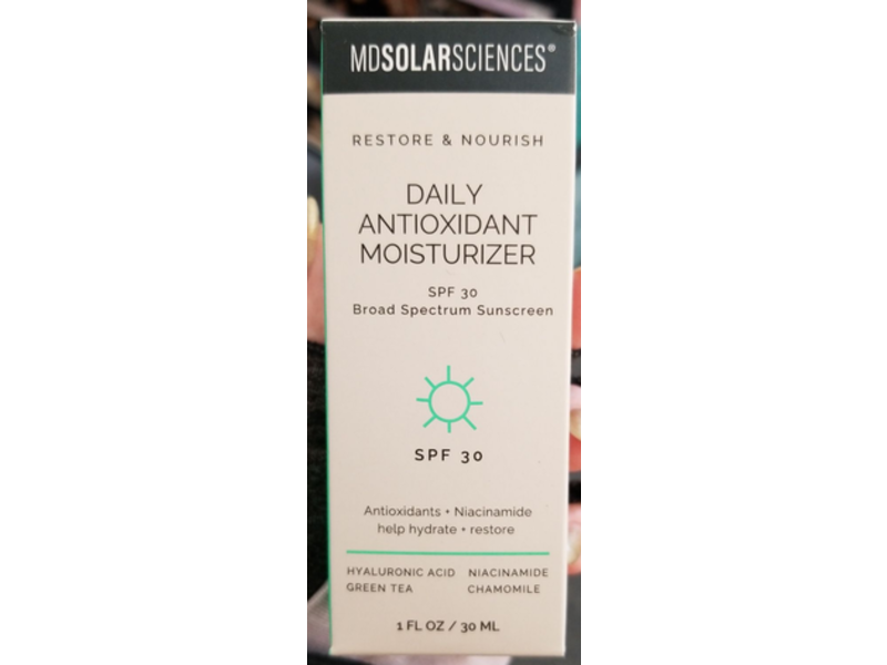 MD Solar Sciences Daily Antioxidant Moisturizer, SPF 30, 1 fl oz/30 mL