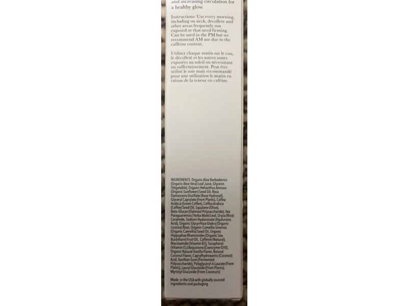 100% Pure Coffee Bean Caffeine Restorative Moisturizer, Yerba Mate & Green Coffee, 1.4 fl oz/40 mL