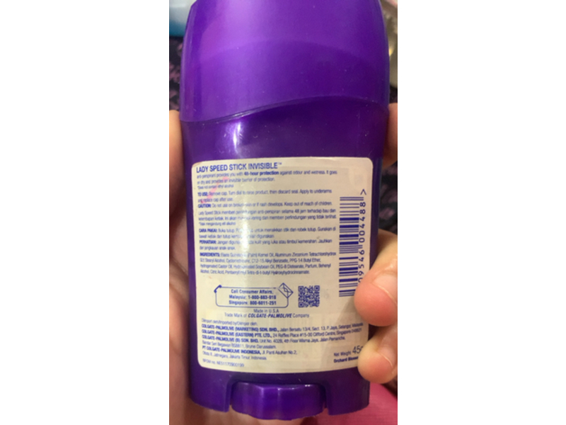 Lady Speed Stick Antiperspirant, Orchard Blossom, 1.58 oz/45 g