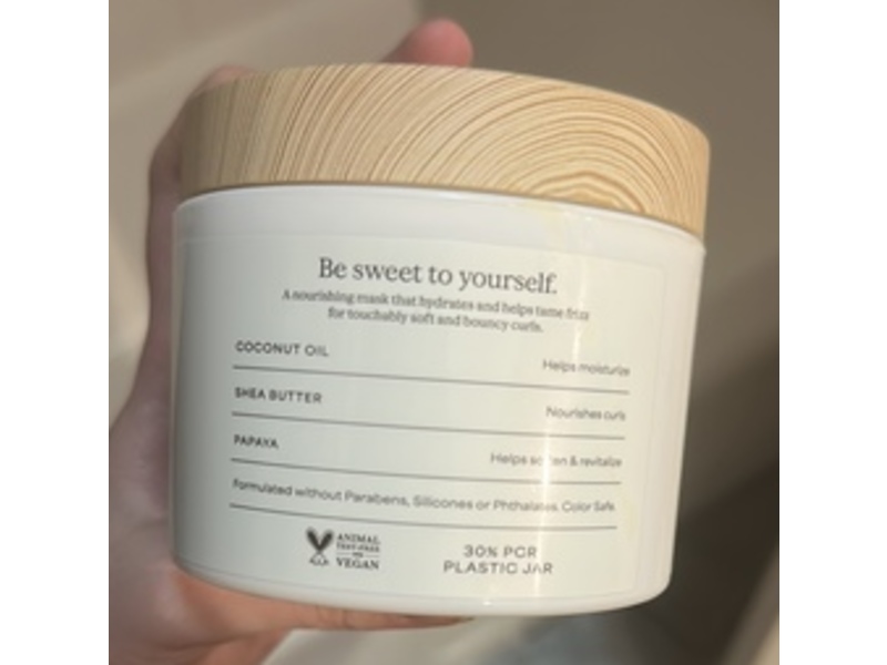 Raw Sugar The Mighty Curl Hair Mask, Papaya + Coconut, 10 fl oz/295 mL