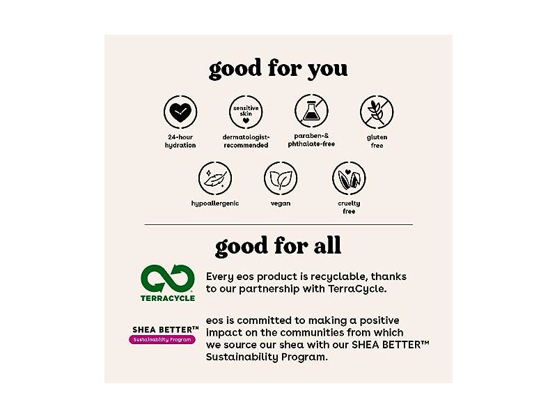 eos Shea Butter Cashmere Whipped Oil Butter, Vanilla Cashmere, 10 oz/283 g