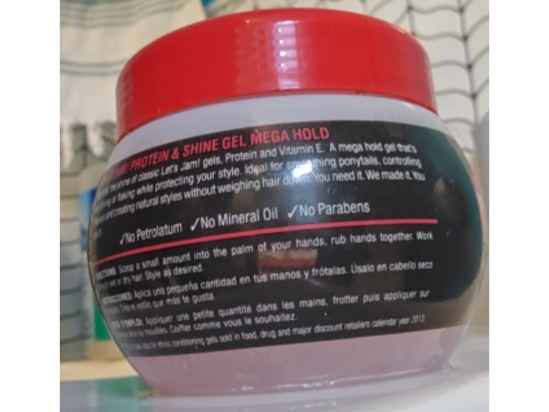 Let's Jam Mega Hold Protein & Shine Gel, Vitamin E, 9 oz/255 g, Pack Of 2