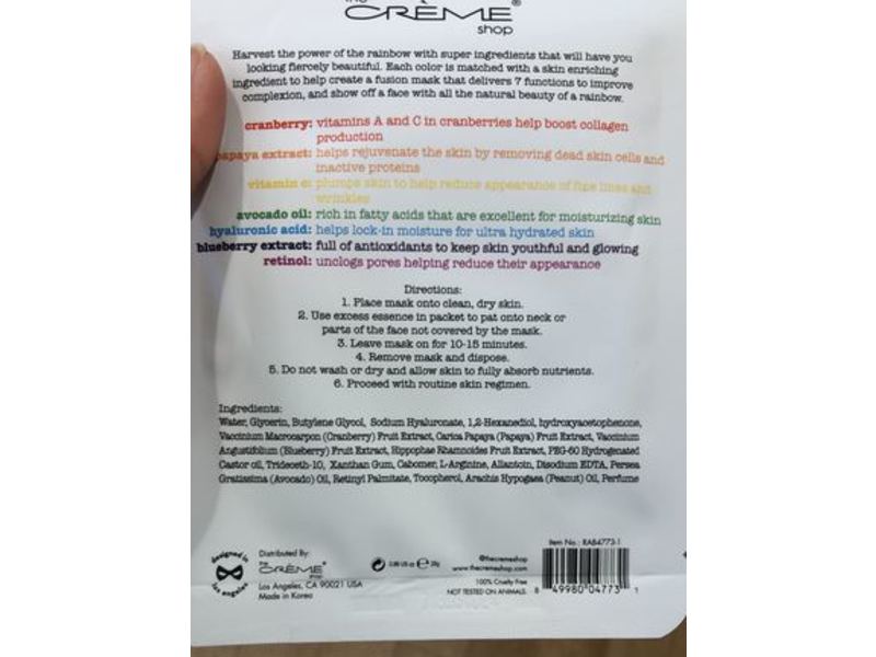 The Creme Shop Rainbow Face Mask, 25 g