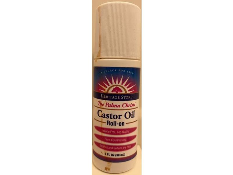 Heritage Store The Palma Christi Castor Oil Roll-ON, 3 fl oz/90 mL