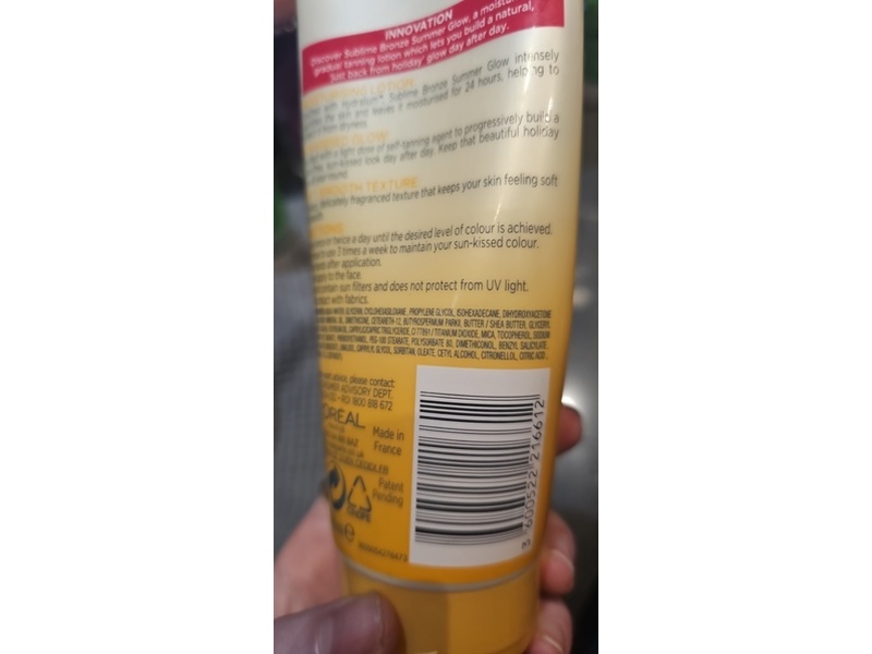 L'Oreal Paris Sublime Bronze Summer Glow Lotion, Medium Tan, 200 mL