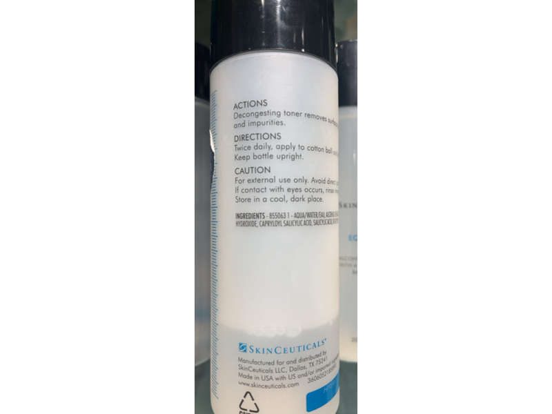 Skinceuticals Purifying Solution Lha Toner, Lipo Hydroxy Acid, 6.8 fl oz/200 mL