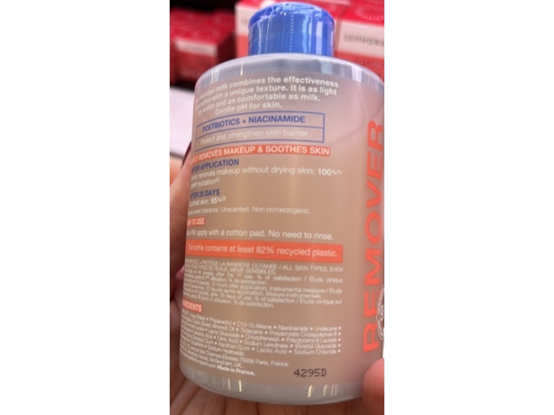 Sephora Remover Micellar Cleansing Milk, Postbiotics + Niacinamide, 6.76 fl oz/200 mL